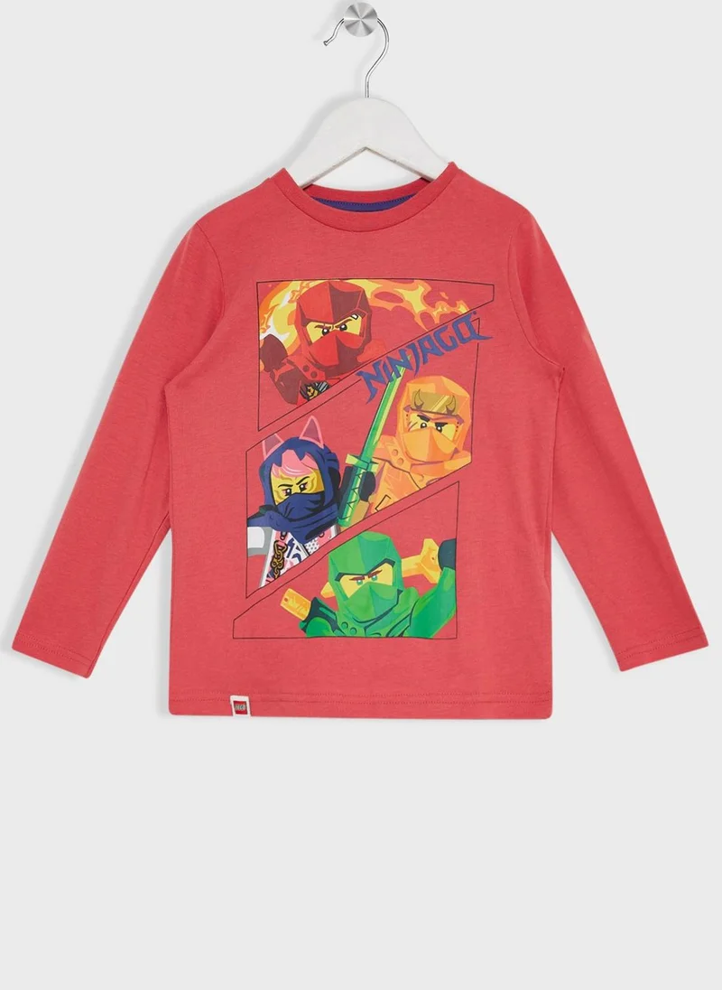 LEGO Lego Ninjago Boys Printed Long Sleeve T-shirt and Pant Set