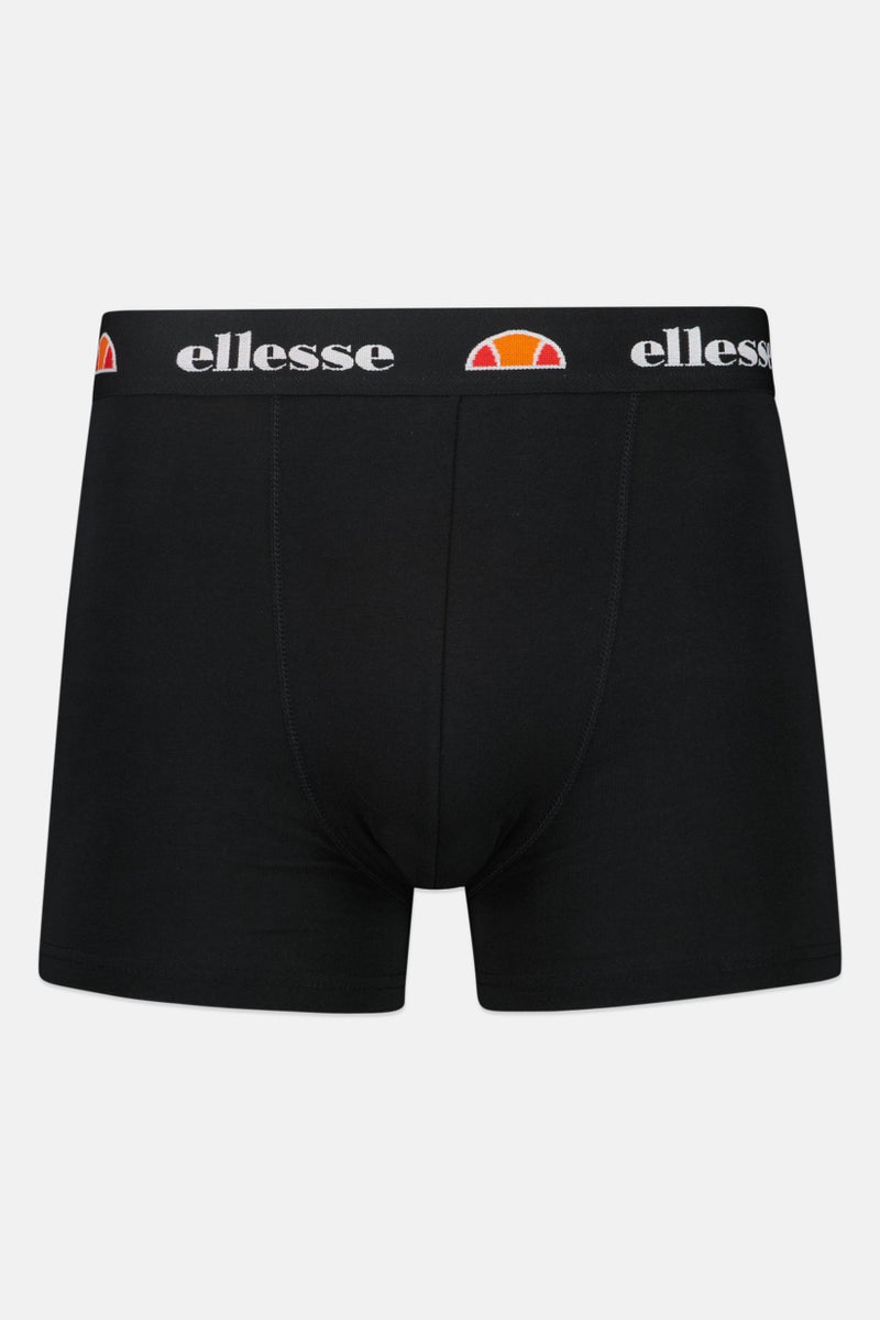 Ellesse Men 3 Pack Brand Logo Trunks, Black - Image 3