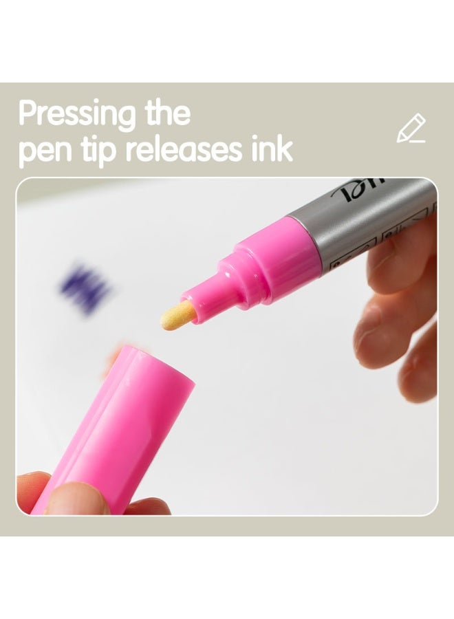 Dmast Deli EC352 Dmast Acrylic Marker Set - 12 Normal Colors, 2mm Tip, Waterproof and Fade-Resistant, Strong Coverage. - Image 4