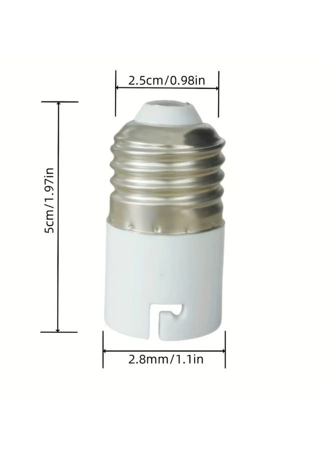 2pcs White LED Socket Lamp Base E27 to B22 Adaptor Converter for Bulb Lighting - Image 5