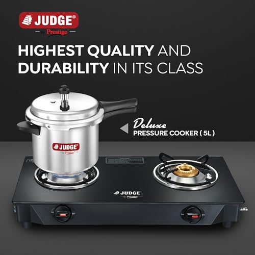 Judge By Prestige Deluxe 5 liter Induction Bottom Pressure Cooker Outerlid (Aluminium), Silver - Image 2