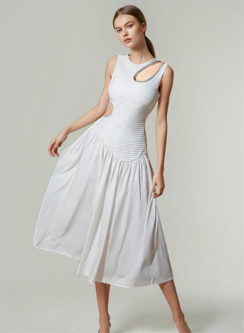 Madam Uniq Cutout A-Line Dress - Image 1