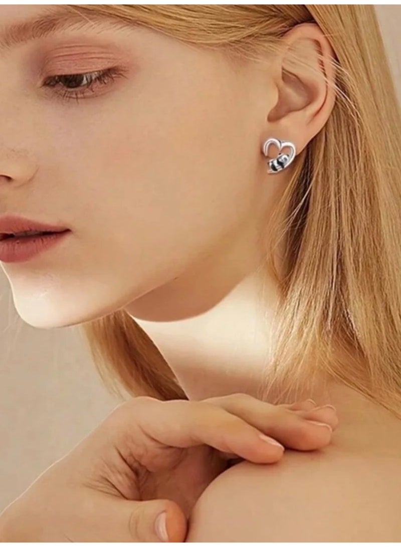 Elegance Elegant Pure 925 Sterling Silver Small Earrings For Women With Gift Box - Image 2