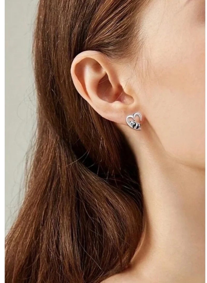 Elegance Elegant Pure 925 Sterling Silver Small Earrings For Women With Gift Box - Image 4