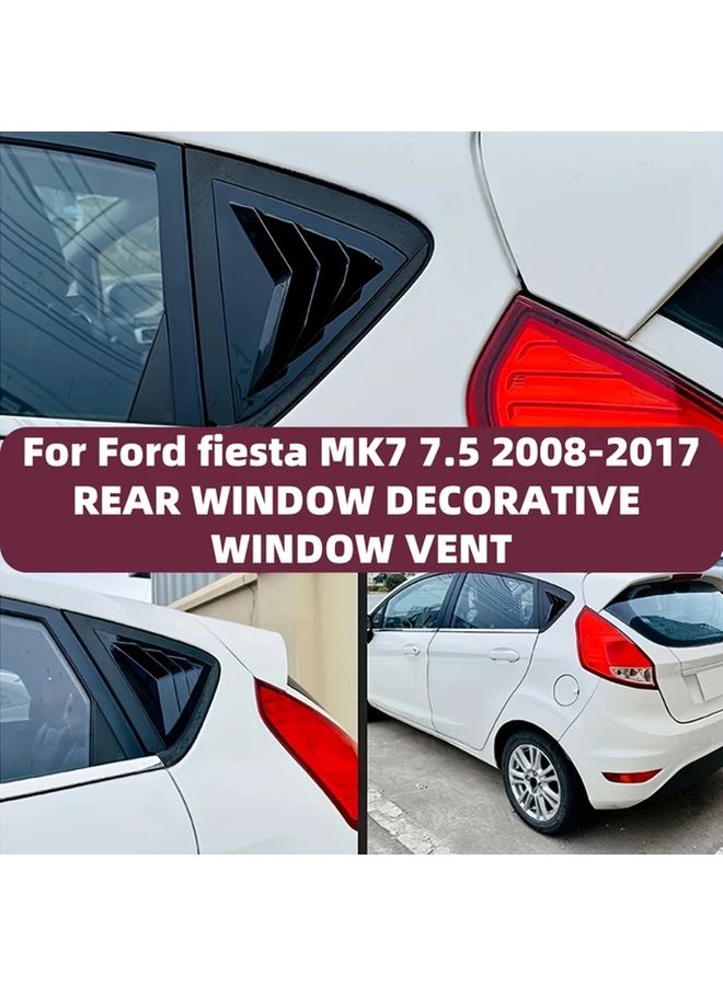 غطاء فتحات تهوية لومير النافذة الخلفية الجانبية الأسود اللامع لفييستا MK7 MK7.5 2008-2017 - Image 1
