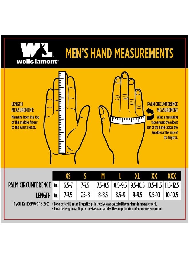 Wells Lamont Handy Andy Heavyweight Men’s Chore Gloves with Rubber Lining, Extra Large (645XL), Green - Image 2