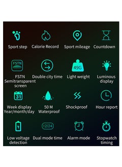 Sanda SANDA Top Brand Men Smart Watches Sports Pedometer Calories 50M Waterproof Swim LED Digital Watch Military Wristwatch 2145  - Image 5