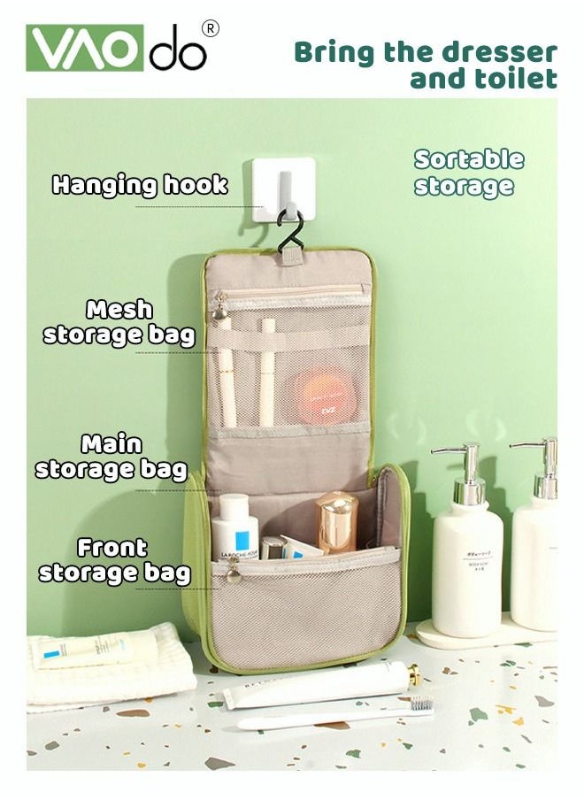 VAOdo - Multifunctional Hanging Toiletry Wash Bag Portable Large-Capacity Storage Travel Bag Waterproof Wash Bag with Hook - Image 1