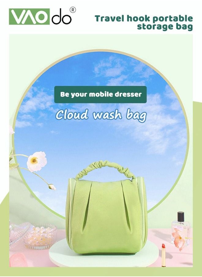 VAOdo - Multifunctional Hanging Toiletry Wash Bag Portable Large-Capacity Storage Travel Bag Waterproof Wash Bag with Hook - Image 1