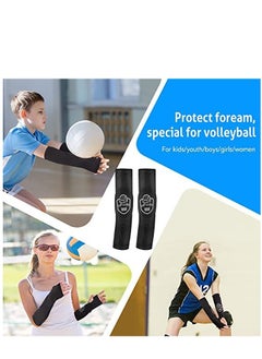 KASTWAVE 1 Pair Volleyball Arm Sleeves Passing Forearm Sleeves with Protection Pad Thumbhole Arm Sleeves for Youth Volleyball Training Protect Arms  - Image 5