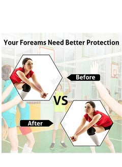 KASTWAVE 1 Pair Volleyball Arm Sleeves Passing Forearm Sleeves with Protection Pad Thumbhole Arm Sleeves for Youth Volleyball Training Protect Arms  - Image 4