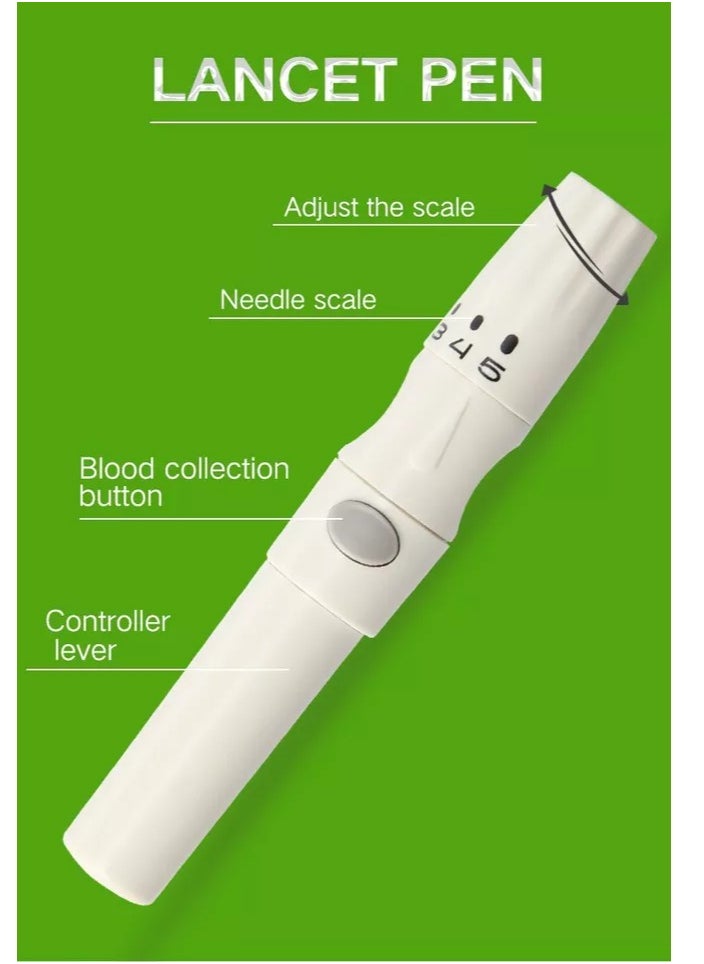 Eworld Fully Automatic Portable Blood Glucose Meter, Accurate and Easy to Use Diabetes Testing Device with 50 Test Strips, Lancet Pen and 50 Lancets, Fast Results, Memory Storage and Code Free Operation  - Image 5
