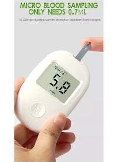 Eworld Fully Automatic Portable Blood Glucose Meter, Accurate and Easy to Use Diabetes Testing Device with 50 Test Strips, Lancet Pen and 50 Lancets, Fast Results, Memory Storage and Code Free Operation  - Image 4