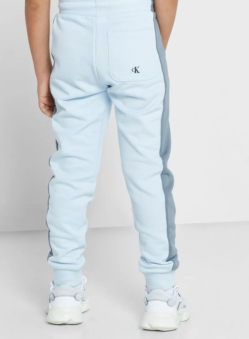 Calvin Klein Jeans Kids Color Block Stack Logo Sweatpants