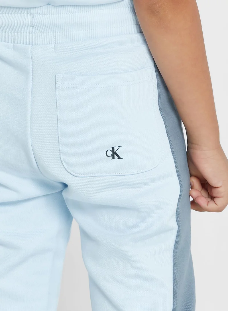 Calvin Klein Jeans Kids Color Block Stack Logo Sweatpants