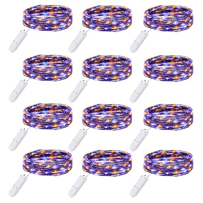 Brightown 24 Pack Fairy Lights Battery Operated Warm White LED String Lights, 7ft Flexible Copper Wire, Waterproof IP65, for Home Decor, Weddings, DIY Crafts