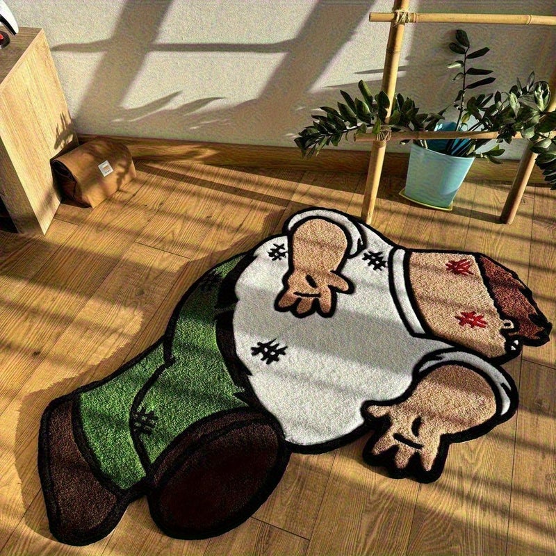 Plush Imitation Cashmere Area Mat 50x80cm Unique Cartoon Character Design Comfortable Bedroom Sofa Decoration Cushion Hand Washable - Image 1