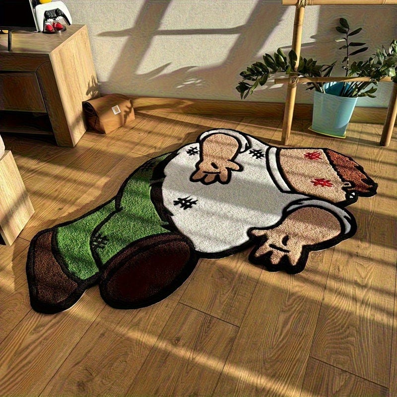 Plush Imitation Cashmere Area Mat 50x80cm Unique Cartoon Character Design Comfortable Bedroom Sofa Decoration Cushion Hand Washable - Image 2