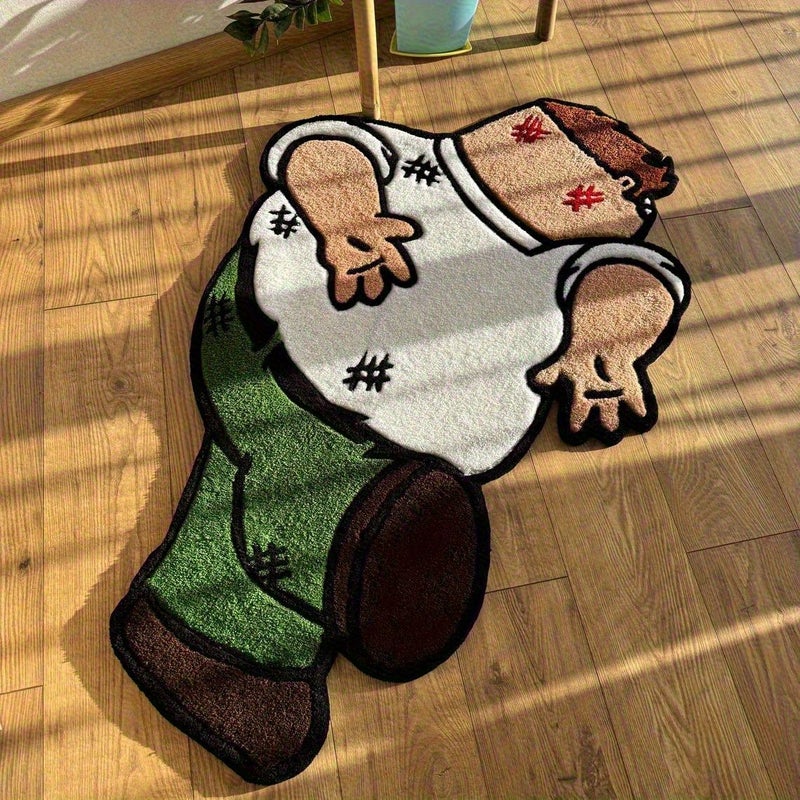 Plush Imitation Cashmere Area Mat 50x80cm Unique Cartoon Character Design Comfortable Bedroom Sofa Decoration Cushion Hand Washable - Image 5