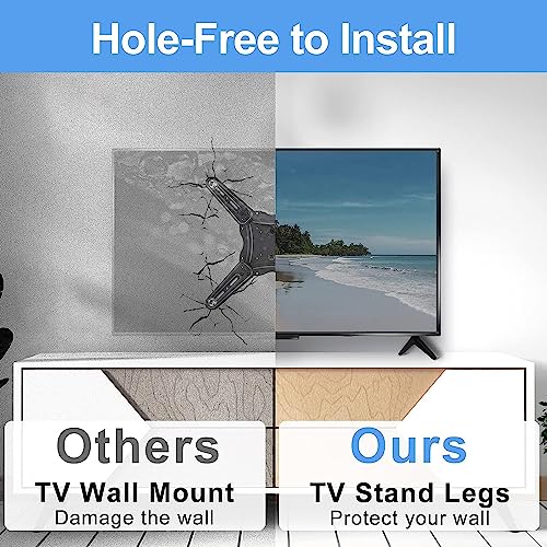 Maozhren أرجل تلفزيون لحامل تلفزيون TCL Roku، لأحجام 28" 32" 40" 43" 49" 50" 55" 65" تلفزيون Roku الذكي، أرجل بديلة لتلفزيون TCL 55S401 50S546 50S423 43S431 40S325 28S405 مع براغي - Image 3