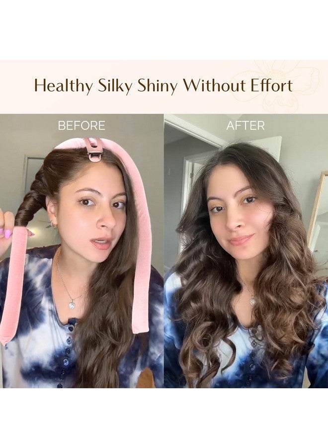 يانيبست مكواة تجعيد الشعر المخملية بدون حرارة من ياني بيست للنوم، عصابة رأس لتجعيد الشعر طوال الليل لتجعيدات الشعر الطبيعية المموجة، مجموعة مكواة تجعيد الشعر الناعمة بدون حرارة مع مشابك شعر وربطات شعر للتصفيف، تجعيدات بدون حرارة لا تنزلق - Image 2