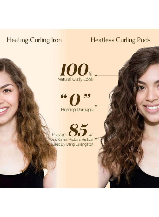 يانيبست مكواة تجعيد الشعر المخملية بدون حرارة من ياني بيست للنوم، عصابة رأس لتجعيد الشعر طوال الليل لتجعيدات الشعر الطبيعية المموجة، مجموعة مكواة تجعيد الشعر الناعمة بدون حرارة مع مشابك شعر وربطات شعر للتصفيف، تجعيدات بدون حرارة لا تنزلق - Image 4