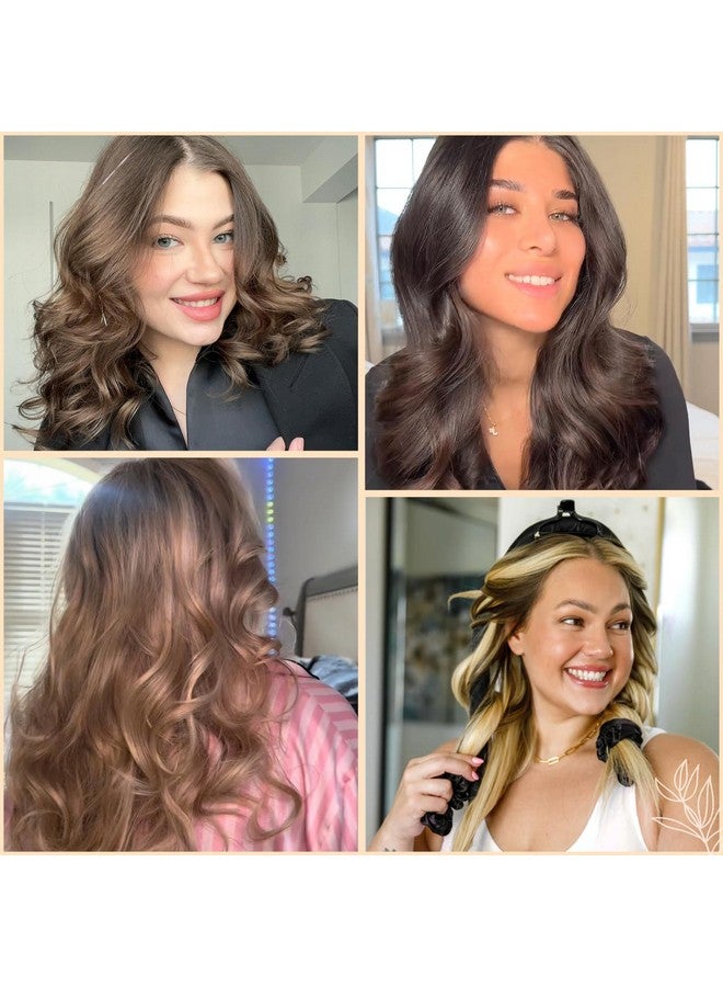 يانيبست مكواة تجعيد الشعر المخملية بدون حرارة من ياني بيست للنوم، عصابة رأس لتجعيد الشعر طوال الليل لتجعيدات الشعر الطبيعية المموجة، مجموعة مكواة تجعيد الشعر الناعمة بدون حرارة مع مشابك شعر وربطات شعر للتصفيف، تجعيدات بدون حرارة لا تنزلق - Image 5