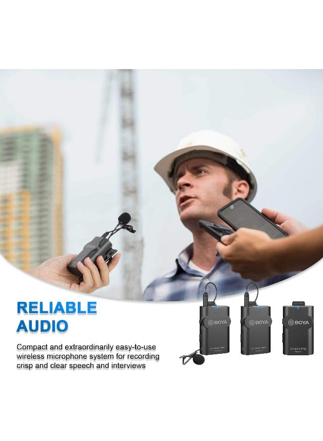 BOYA Renewed - Wm4 Pro K2 2.4Ghz Dual Wireless Lavalier Microphone System - Image 3