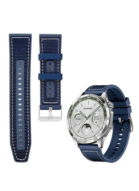 Replacement Watch Band Compatible with Huawei Watch GT 4, 22mm Silicone Watch Band with Braided Style and Nylon Composite