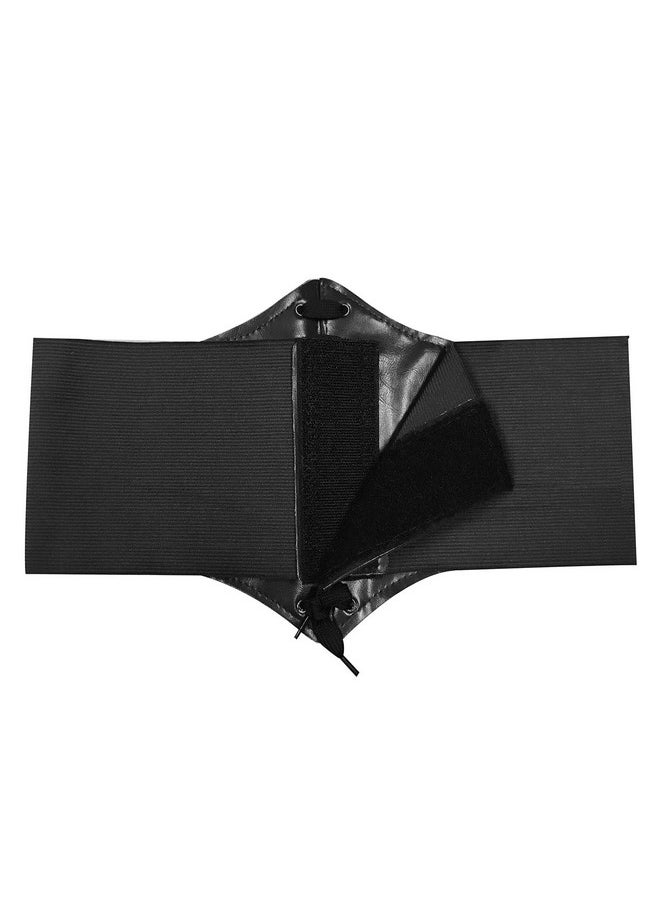 HANERDUN - Lace-Up Waspie Corset Belts For Women Elastic Waist Belt Tied Retro Wide Belt - Image 1