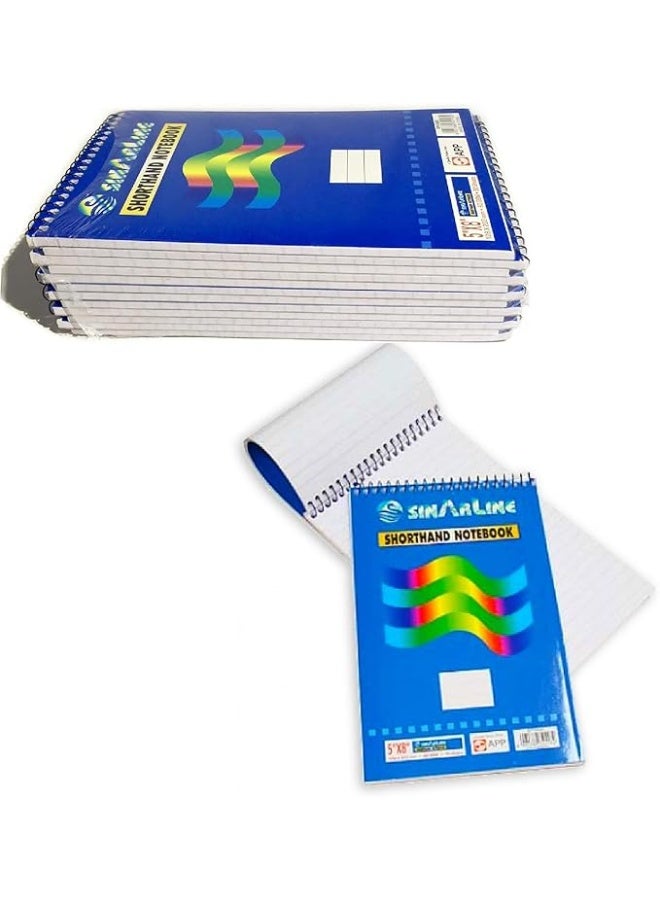 SINARLINE A7 Shorthand Notebook 12pcs Set – 50 Sheets Each, 60gsm Paper – Compact Spiral Notepads for Fast Notes – Ideal for Office, School, Travel – Smooth Writing, Lightweight & Durable Design - Image 1
