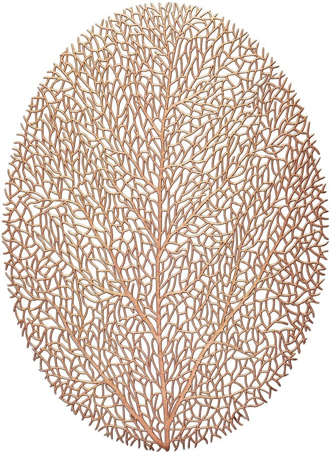 OCCASIONS FINEST PLASTIC TABLEWARE Occasions 10 Pieces Pack Pressed Vinyl Metallic Placemats/Wedding Accent Centerpiece Placemat (Eden-Matt Rose Gold) - Image 1