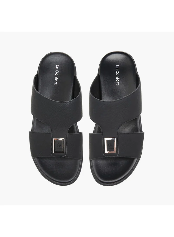 Le Confort Men Metal Accent Slip-On Comfort Sandals