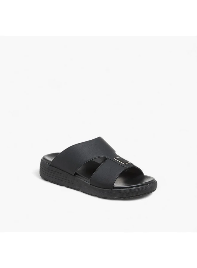 Le Confort Men Metal Accent Slip-On Comfort Sandals