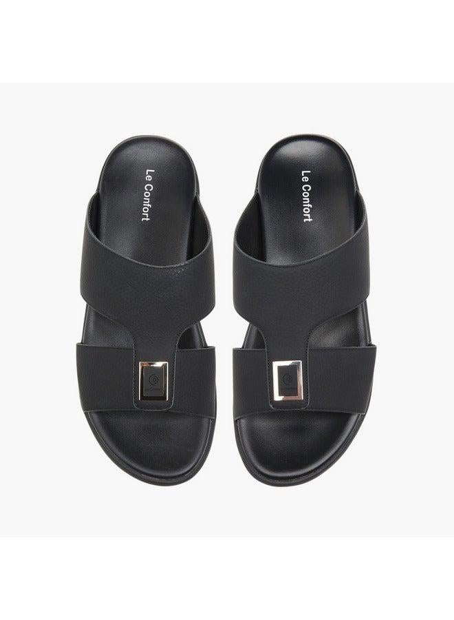 لو كونفورت صنادل رجالية مريحة سهلة الارتداء بلمسة معدنية - Image 3