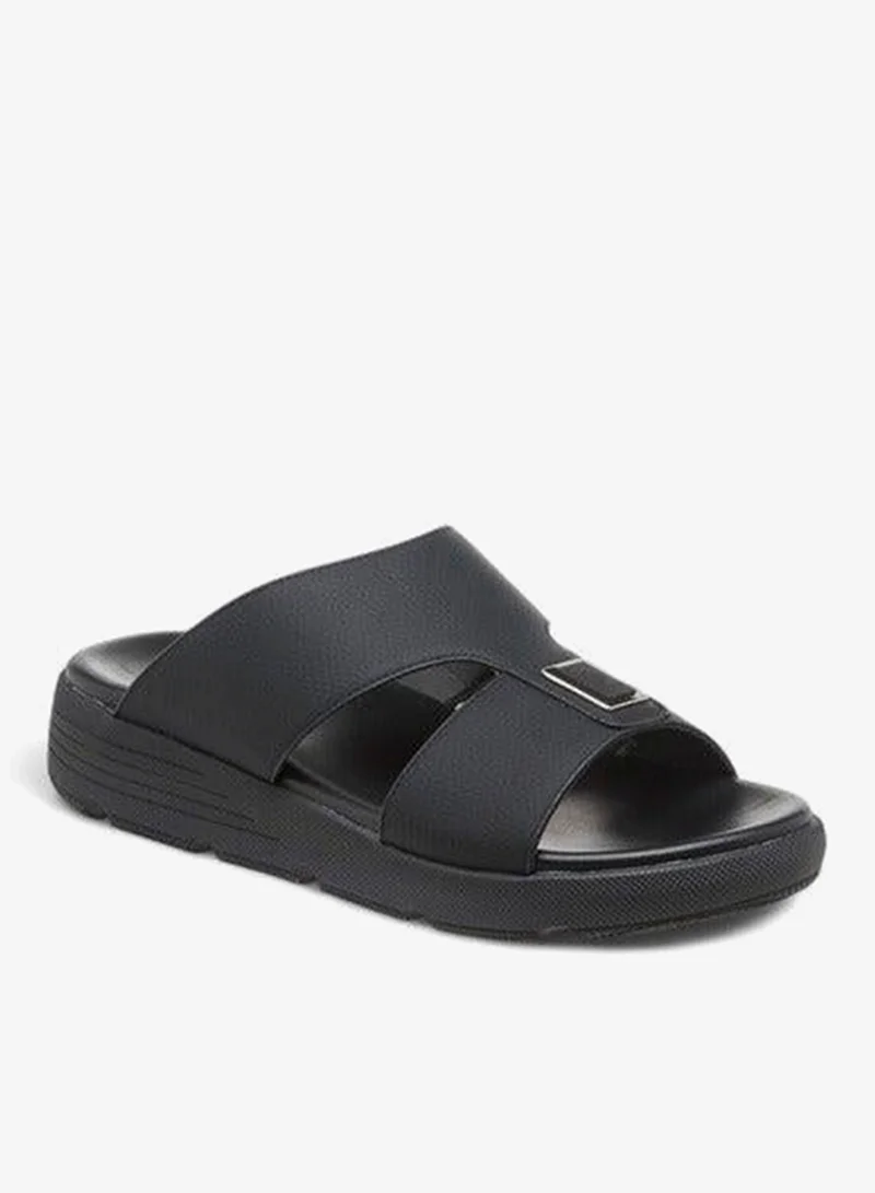 Le Confort Men Metal Accent Slip-On Comfort Sandals