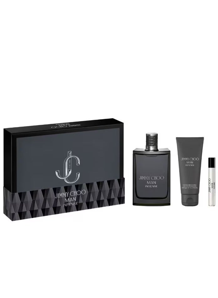 جيمي تشو مجموعة جيمي تشو مان انتنس، 3 قطع، أو دو تواليت 100 مل + أو دو تواليت 7.5 مل + جل استحمام 100 مل - Image 1