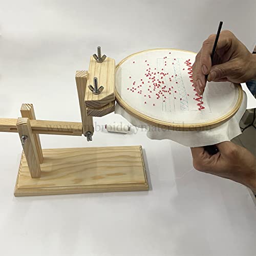 EmbroideryMaterial Aari Zardosi Embroidery Kit with Hoop Stand | Tambour Luneville DIY Practice Set for Beginners | Threads, Beads, Tools, Fabric, Tracing Designs Included (17 Types of Supplies) - Image 2