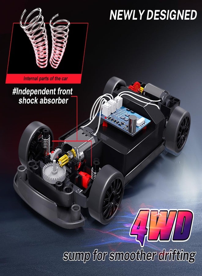 ACAMMZAR RC Drift Car, 1:24 Remote Control Car, 20KM/H 4WD Drift RC Truck with Lights, Extra Racing Tires, High Speed RC Cars for Kids Adults Boys Girls - Image 3