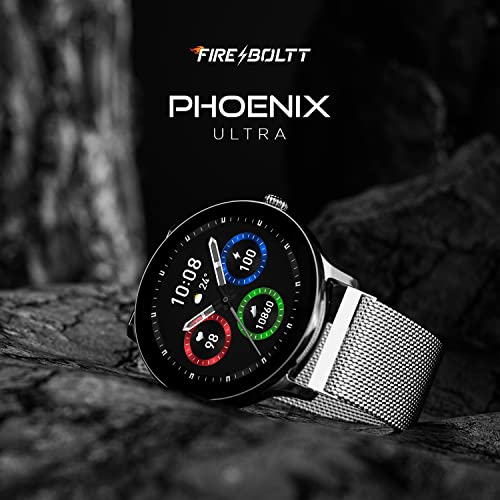 Fire-Boltt Phoenix Ultra Smart Watch 1.39" HD Display, Bluetooth Calling, AI Voice Assistant, 120 Sports Modes, IP67 Waterproof, SpO2 Monitor Smart Watch for Man & Woman - Silver - Image 2