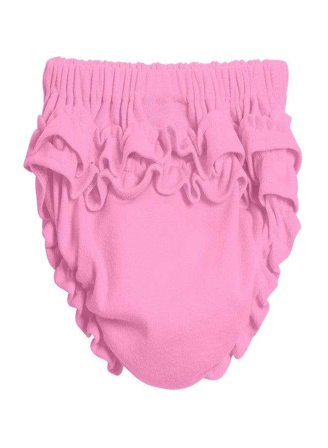 City Threads Ruffle Diaper Cover for Baby Girls Soft Cotton, Made in USA Baby Girl Bloomers (Bubblegum Pink, 3T) - Image 1