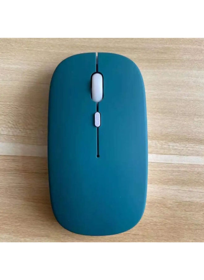 SHOPI Rechargeable Bluetooth Keyboard And Mouse Combo Ultra-Slim Portable Compact Set For Android Windows Tablet Cell Phone IPhone IPad Pro Air Mini OS IOS 13 And Above Dark Green  - Image 4