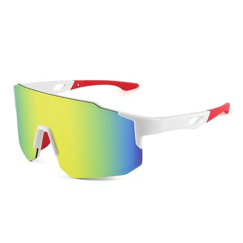 Karsaer Sports Baseball Sunglasses Men Women Visor Cycling Glasses MTB Running Driving Fishing Baseball B5105, Black - Image 1