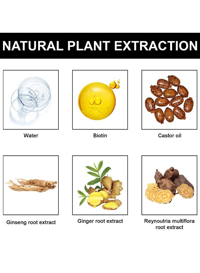 LUNOON Biotin Hair Growth Serum, Hair Regrowth Spray, Biotin Thickening Herbal Serum, Anti Hair Loss Serum For Hair Growth And Hair Loss, Hair Regrowth For Thicker Longer Fuller Hair, 20ML - Image 2