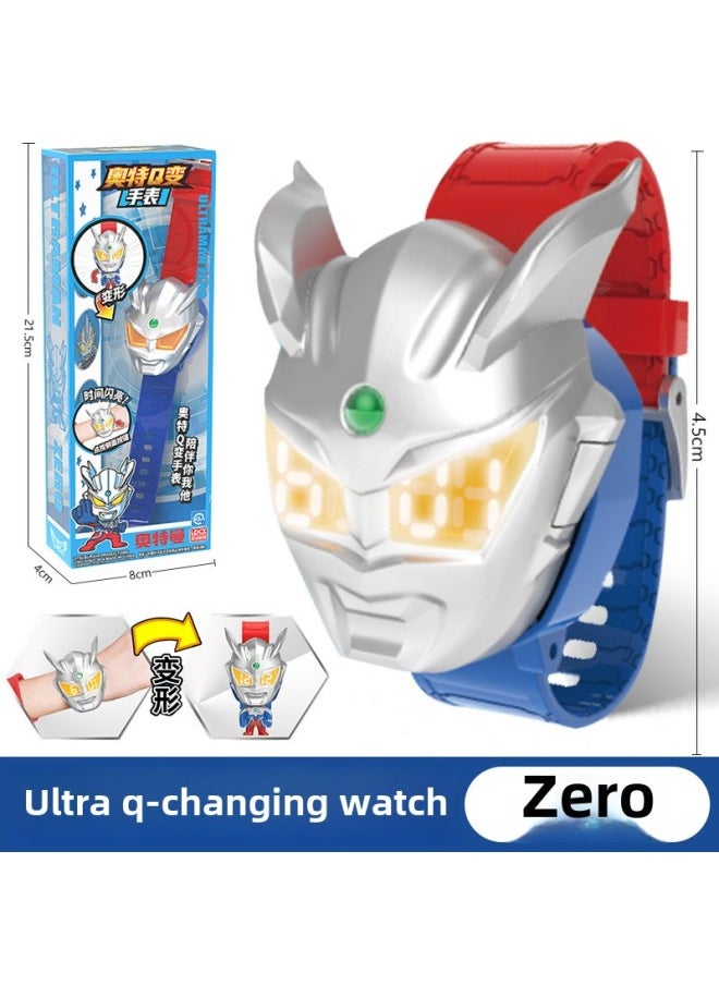 Generic - Genuine Ultraman Watch Children's Version Baby Deformation Luminous Sello Degas Toy Boy Cartoon Pupil-Color:【sero】ultraman Q-changing Watch - Image 1