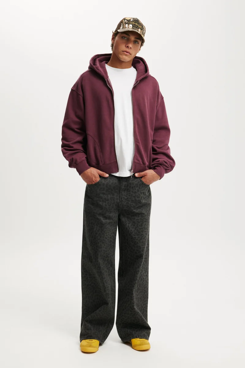 Cotton On CROPPED ZIP UP HOODIE