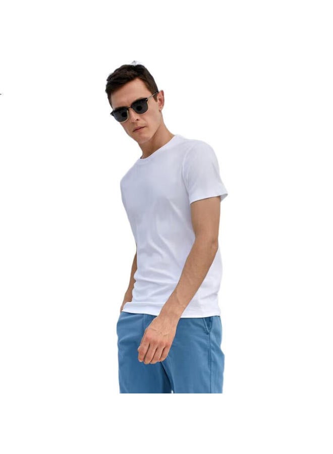 YOUNGOR Men'S T-Shirt Summer Youth Casual Short-Sleeve T-Shirt, Gspc590001Byy, White, 3Xl - Image 1