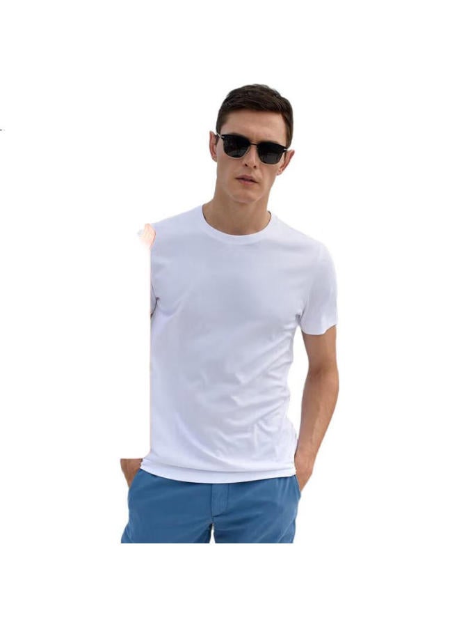 YOUNGOR Men'S T-Shirt Summer Youth Casual Short-Sleeve T-Shirt, Gspc590001Byy, White, 3Xl - Image 3