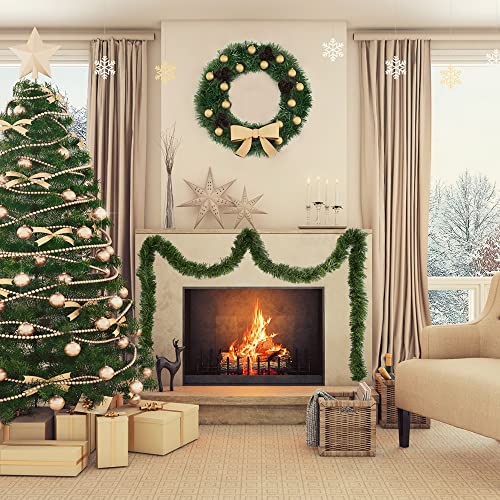 XIMISHOP 50Feet Christmas Garland for Decorations,Christmas Artificial Wine Soft Greenery Pine Garlands Decoration for Home Garden Indoor Outdoor Decorations1 - Image 5