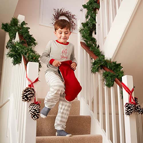 XIMISHOP 50Feet Christmas Garland for Decorations,Christmas Artificial Wine Soft Greenery Pine Garlands Decoration for Home Garden Indoor Outdoor Decorations1 - Image 4